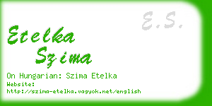 etelka szima business card